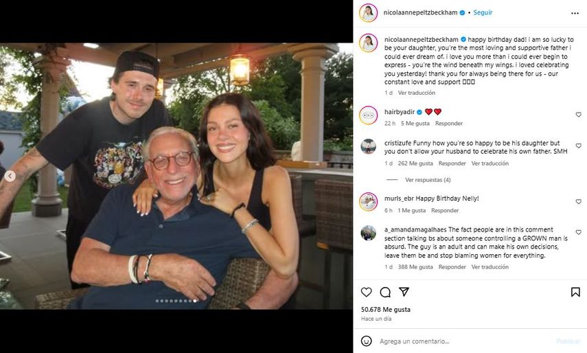 Brooklyn Beckham junto a Nelson y Nicola Peltz.