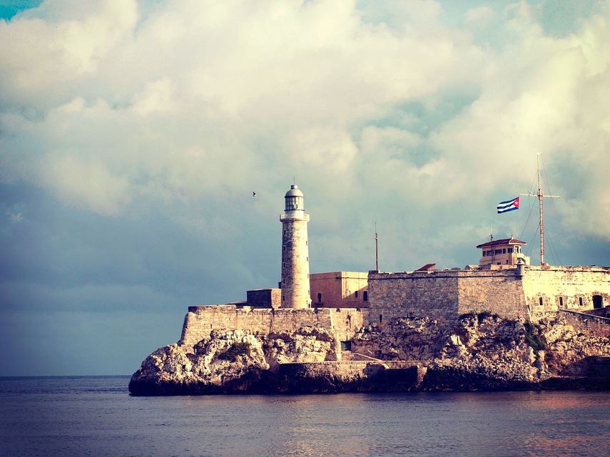 Fotografía del Castillo de los Tres Reyes del Morro, en La Habana-Cuba.