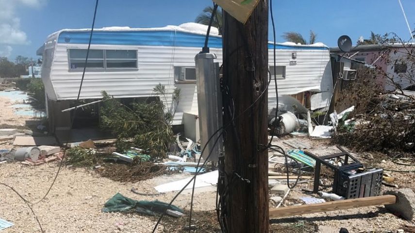 Destrucción en Isla Morada, en el Condado Monroe, Florida, después del paso del huracán Irma, en septiembre de 2017.&nbsp;