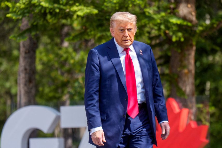 El presidente de Estados Unidos Donald J. Trump en el encuentro del G7 en Canadá.
