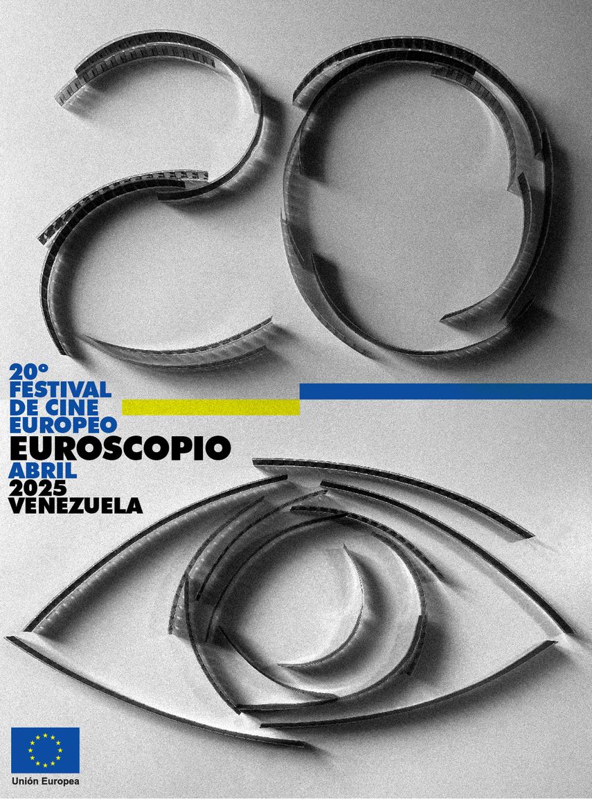 Flyer del Festival de Cine Europeo en Venezuela, Euroscopio 2025.