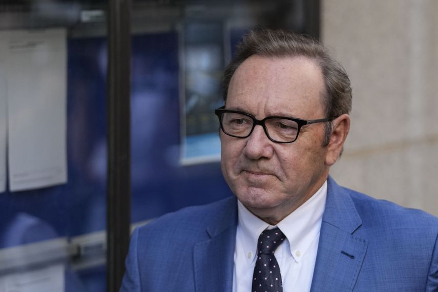 El actor Kevin Spacey a su llegada a Old Bailey, en Londres, el 14 de julio de 2022.