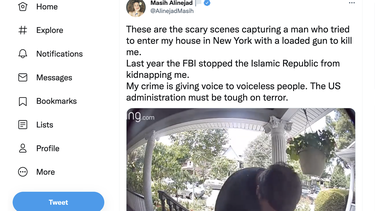 Video compartido por la periodista Masih Alinejad.