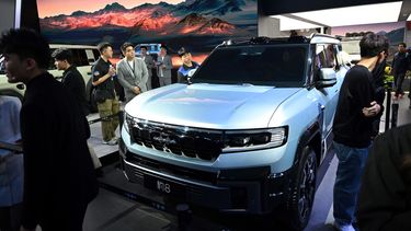 Feria de vehículos en China.