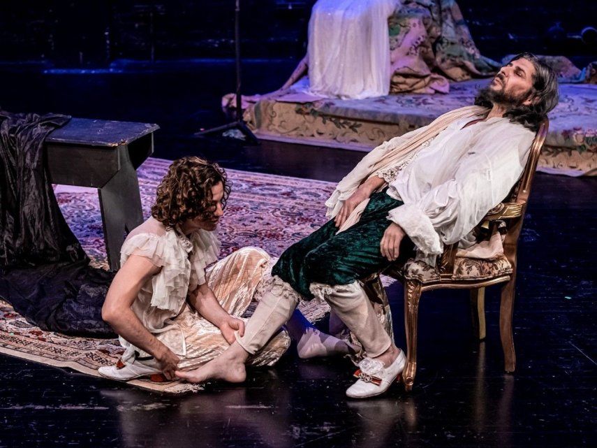 Una escena de la obra de teatro Mozart y Salieri, de Arca Images, compañía que destacó en la escena teatral de Miami este 2022.