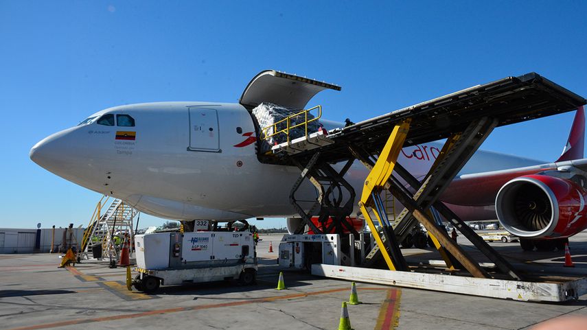 Avianca Cargo, en el Aeropuerto Internacional de Miami.