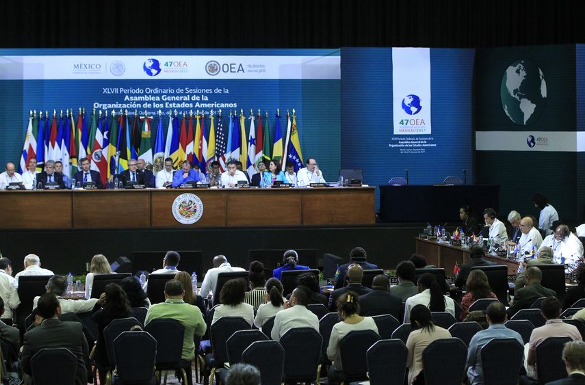 Las audiencias se celebran en el gran salón de actos de la OEA y el Salón  de las Américas.