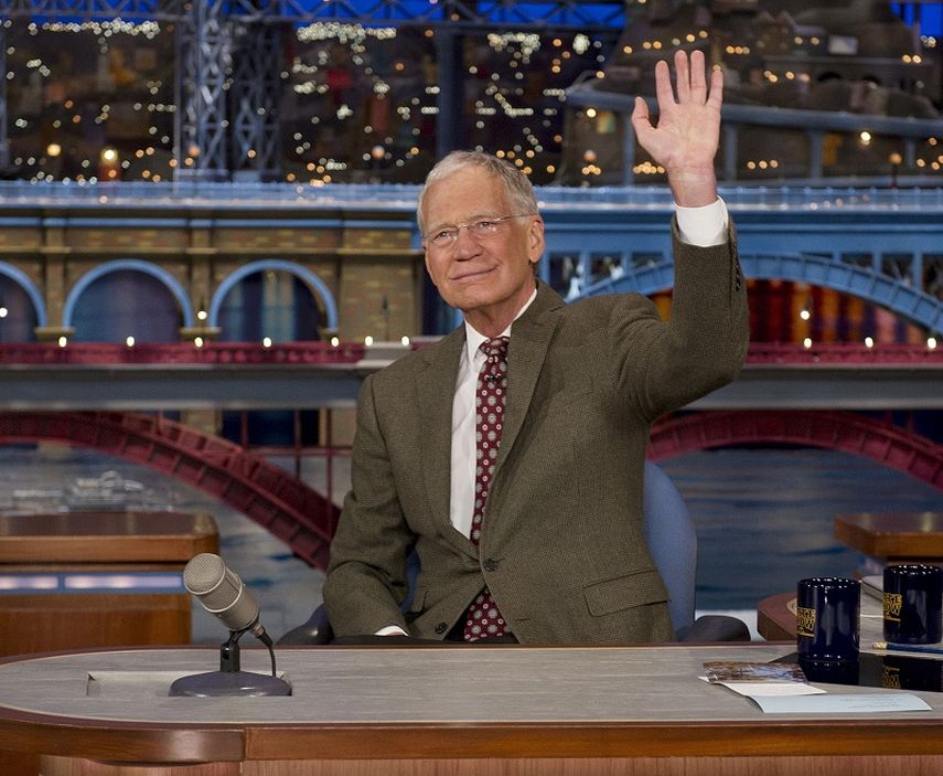  El presentador David Letterman durante su programa The Late Show with David Letterman, 2014, (AP). 
