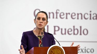 La presidenta de México Claudia Sheinbaum en su conferencia de prensa diaria.