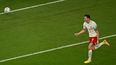 El delantero de Polonia, Robert Lewandowski, celebra tras marcar el segundo gol del combinado europeo en su choque contra Arabia Saudí en el Mundial de Catar.