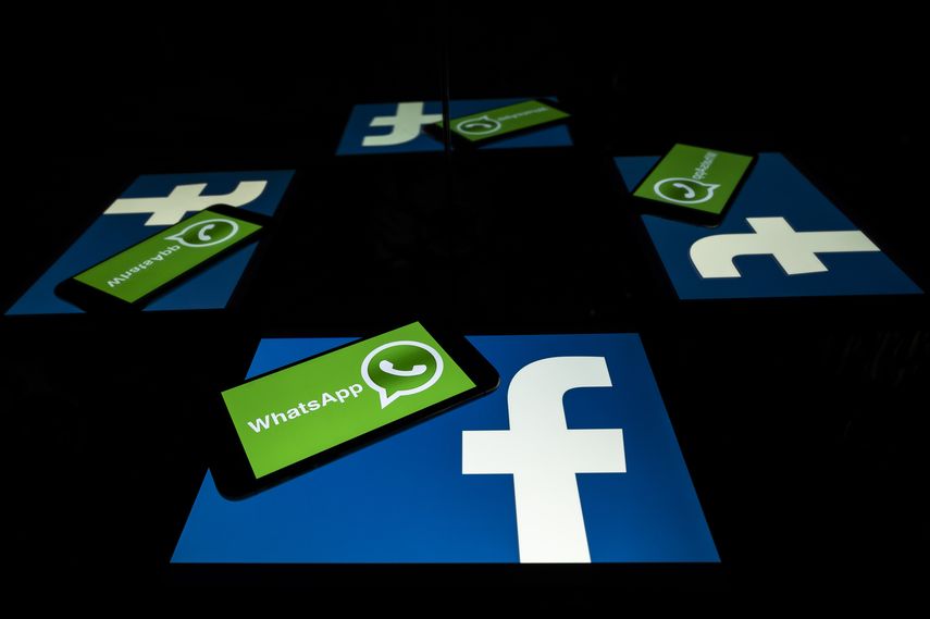 Imagen de los logos de Facebook y Whatsapp.