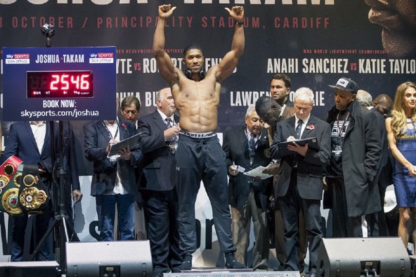 Joshua aumentó más de dos kilos después de su victoria ante Wladimir Klitschko en abril.