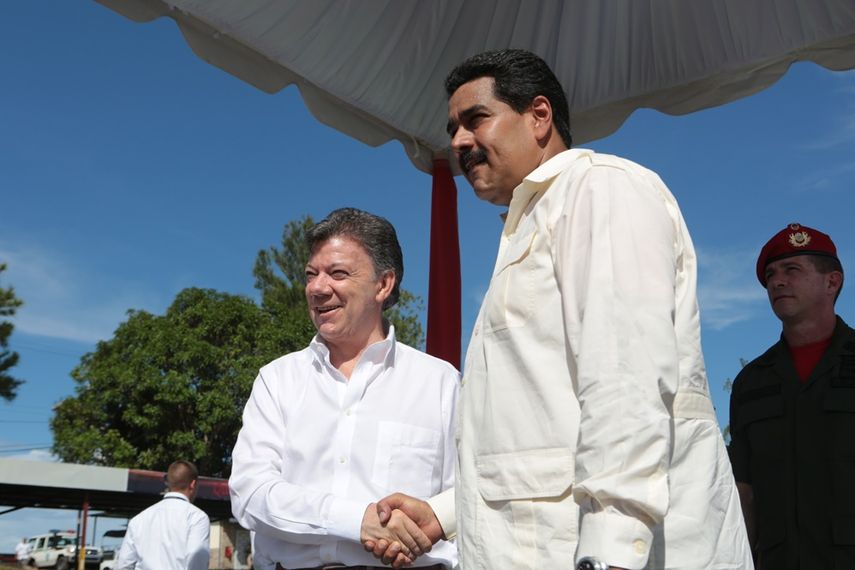 Nicolás Maduro y Juan Manuel Santos.