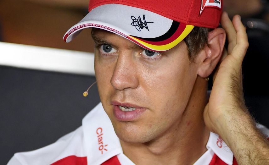 El piloto alemán de Fórmula Uno Sebastian Vettel del Scuderia Ferrari.