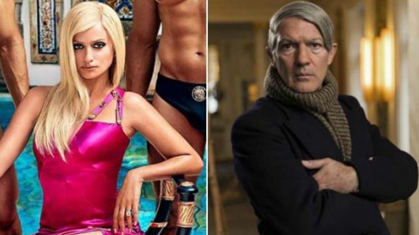 Cruz y Banderas en sus interpretaciones de Donatella Versace y Pablo Picasso.&nbsp;