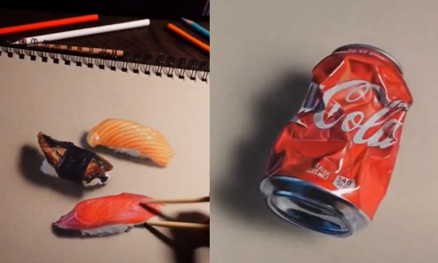 Artista crea dibujos que se confunden con la realidad