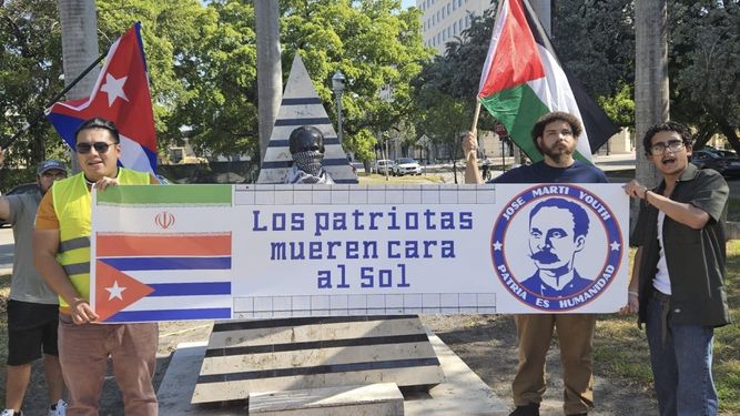 Grupos pro Hamás profanaron el busto de José Martí en la ciudad de Coral Gables.&nbsp;