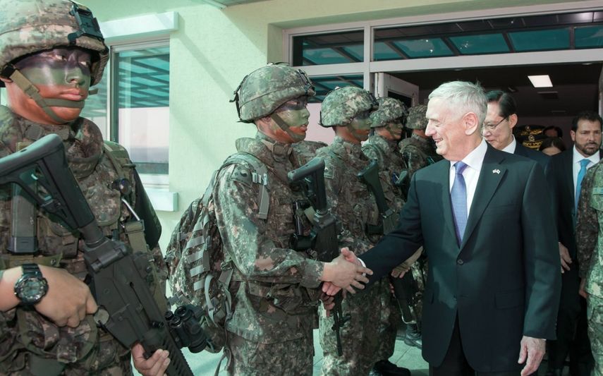 La semana pasada el secretario de Defensa, James Mattis, estuvo en la DMZ.