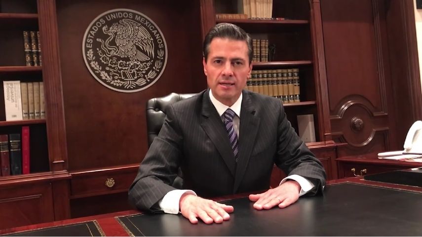 Enrique Peña Nieto, presidente de México, dirigió un mensaje televisivo en el que afirma que su país no pagará por el muro fronterizo con EEUU.