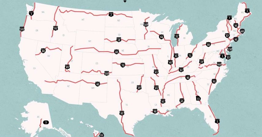 El tramo que comprende desde los Cayos del Sur hasta Jacksonville cuenta con la mayor cantidad de accidentes.