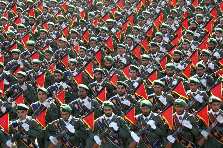 Un desfile de la Guardia Revolucionaria Iraní en las afueras de Teherán, capital de Irán.