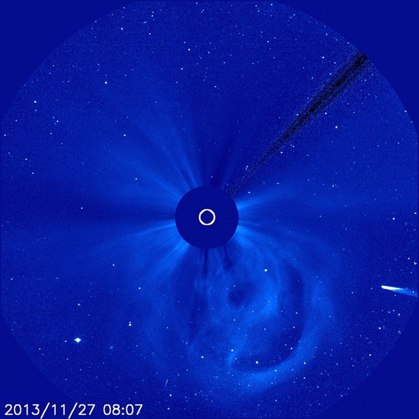 Foto de la cometa ISON tomada el 27 de noviembre de este año. (NASA)