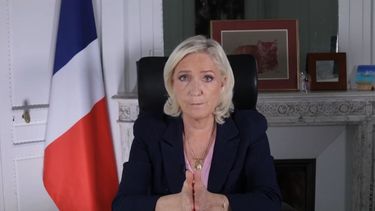 La líder del partido de derecha en Francia, Agrupación Nacional, Marine Le Pen.