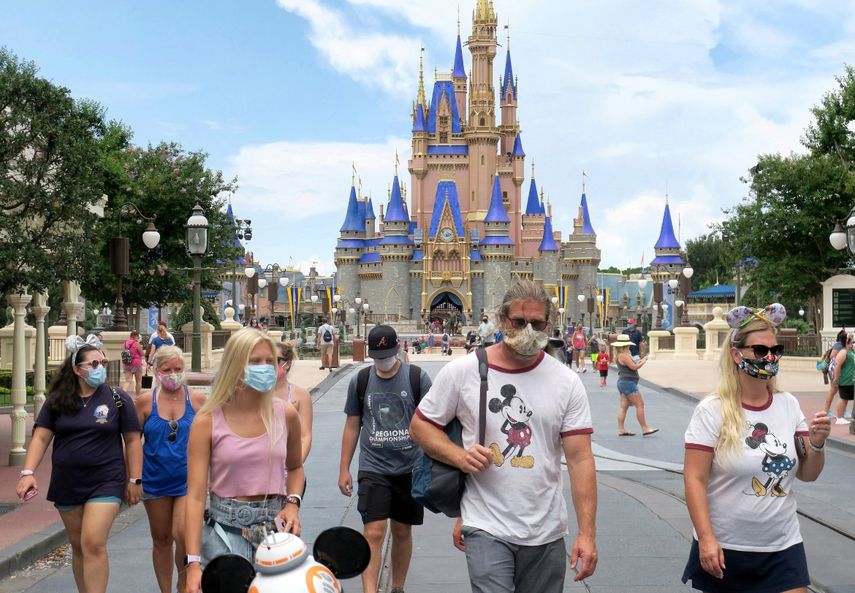 Vista parcial de Magic Kingdom, en Disney World, Florida.