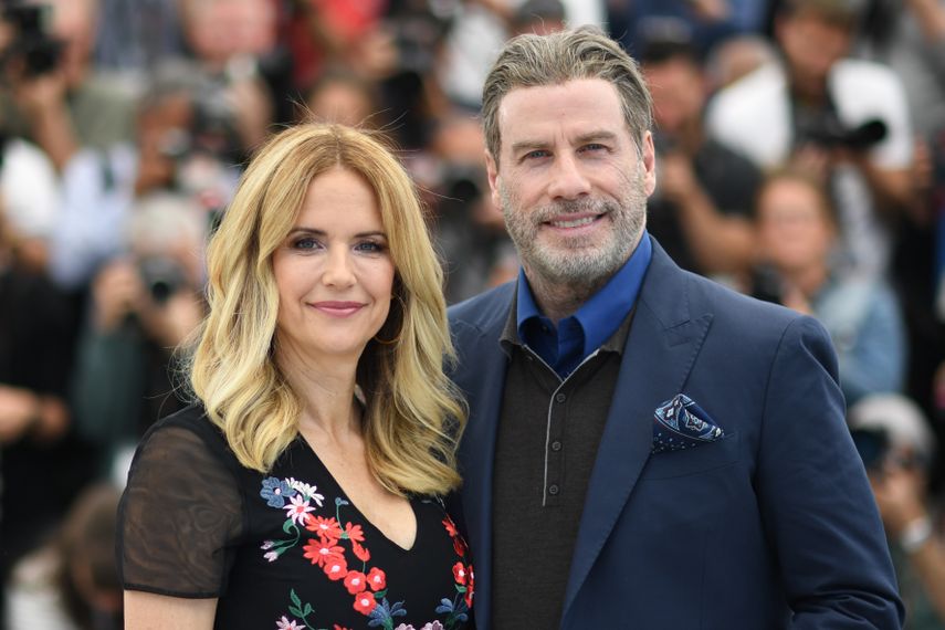 Kelly Preston y John Travolta en el Festival de Cannes, en mayo de 2018.&nbsp;