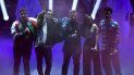 De izquierda a derecha Mau y Ricky, Ricardo Montaner, Evaluna y Camilo durante una presentación en el Premio Lo Nuestro en el American Airlines Arena el 14 de febrero de 2021 en Miami. De izquierda a derecha Mau y Ricky, Ricardo Montaner, Evaluna y Camilo durante una presentación en el Premio Lo Nuestro en el American Airlines Arena el 14 de febrero de 2021 en Miami.