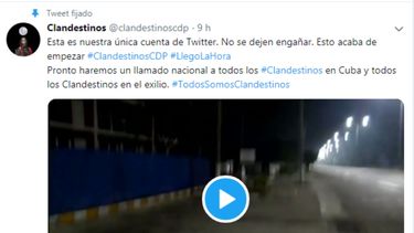 Captura del mensaje publicado en redes sociales por la agrupaci&oacute;n an&oacute;nima de Cuba, Clandestinos