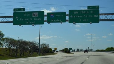 En la autopista estatal 826 – Palmetto Expressway estarán cerrados los carriles en dirección sur.