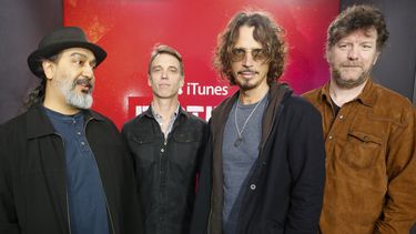 Miembros de la banda Soundgarden, de izquierda a derecha, Kim Thayil, Matt Cameron, Chris Cornell y Ben Shepherd en el Festival iTunes SXSW en Austin, Texas, el 13 de marzo de 2014.