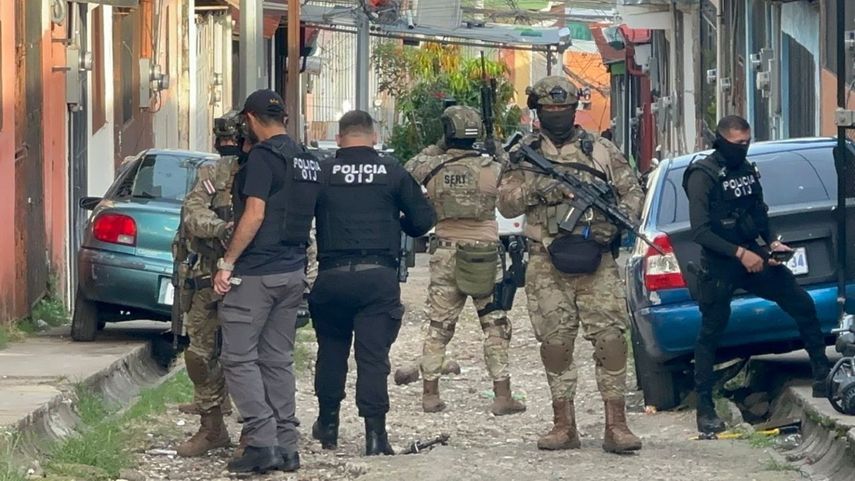 Operativo de la OIJ, en San José, Costa Rica.&nbsp;