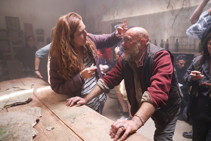 El actor Karra Elejalde durante el rodaje de la película Tierra de nadie, en la Finca Cuarto Carretero, el 14 de mayo de 2024, en Galapagar, Madrid (España).