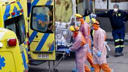 Trabajadores sanitarios en Chile durante la pandemia de coronavirus &nbsp;
