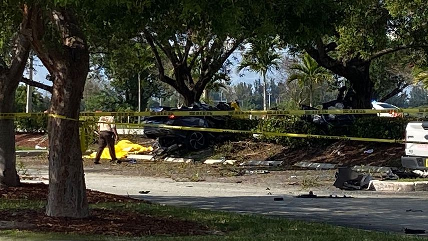 Lugar donde se produjo accidente fatal en Kendall.