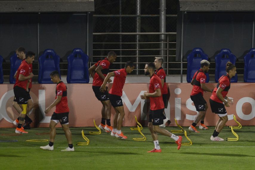 Jugadores de Venezuela durante un entrenamiento en Belo Horizonte, Brasil, previo al juego Venezuela ante&nbsp; Bolivia por el Grupo A de la Copa América&nbsp;