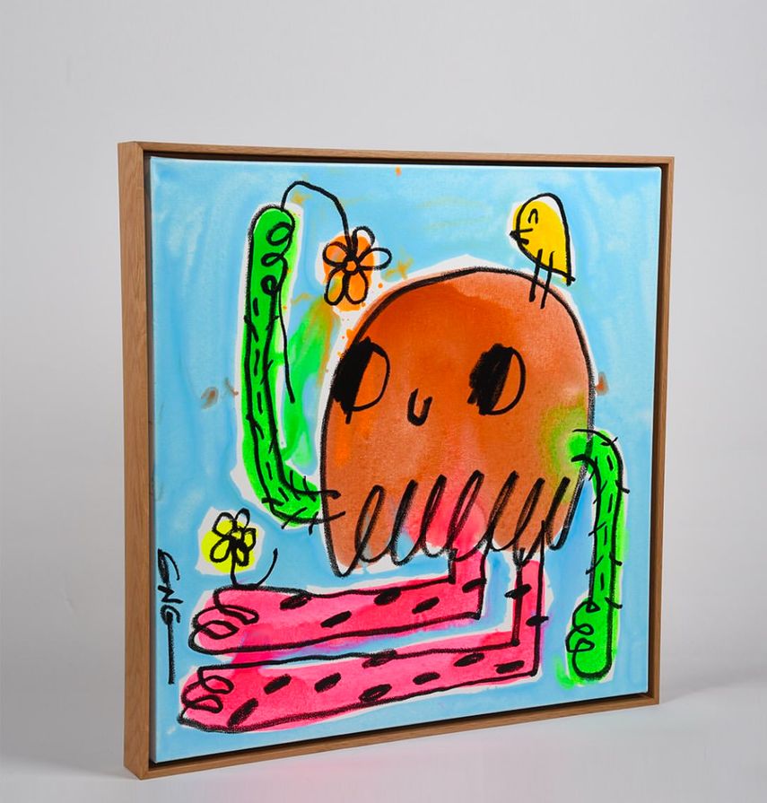 Obra de la artista Gabriela Noelle, en el Museo del Graffiti.
