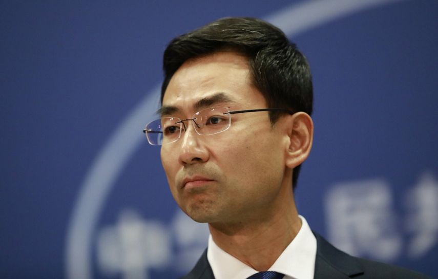 Geng Shuang, portavoz del ministerio de Asuntos Exteriores de China.