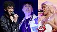 Esta combinación de fotografías muestra a Bad Bunny, izquierda, Peso Pluma y Karol G, quienes son algunos de los artistas finalistas de los Premios Latin Billboard.&nbsp;