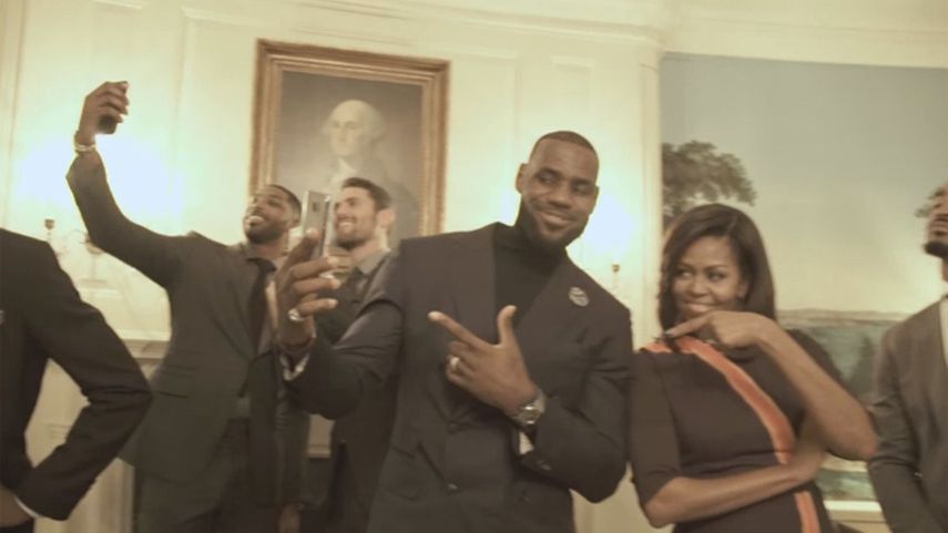James y Obama son las figuras principales del video que ya se ha hecho viral en las redes