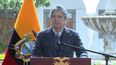 El presidente de Ecuador, Guillermo Lasso, durante una rueda de prensa.