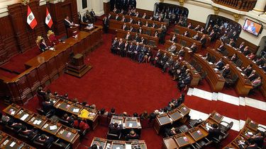 Vista parcial de hemiciclo del Congreso de Perú.