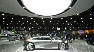 El auto conceptual Buick Wildcat EV es exhibido a la prensa antes del Salón Norteamericano Internacional del Automóvil en Detroit. &nbsp;