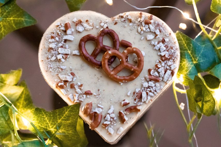 El pretzel tiene una forma parecida a un corazón. 