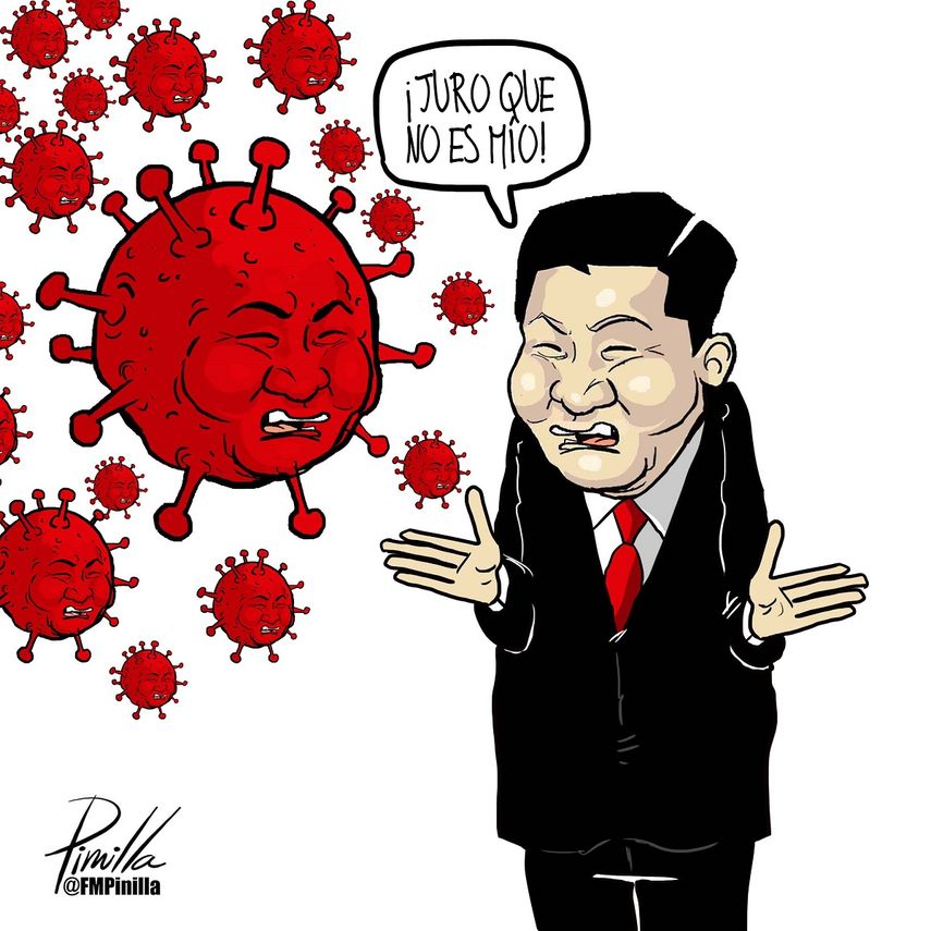China reniega del coronavirus ilustracion fernando pinilla