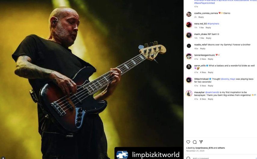 Sam Rivers, bajista fundador de Limp Bizki, falleció a los 48 años.&nbsp;
