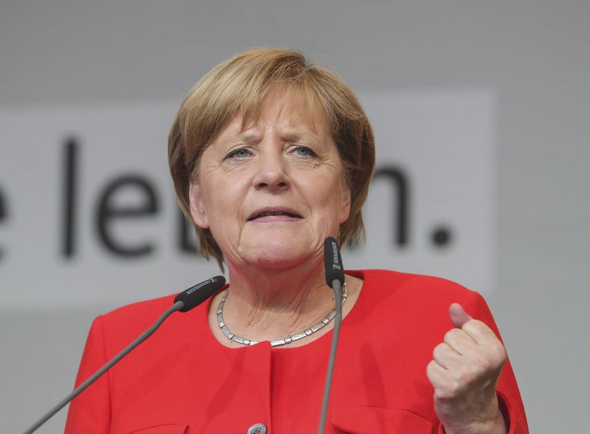 La canciller de Alemania Angela Merkel.&nbsp;