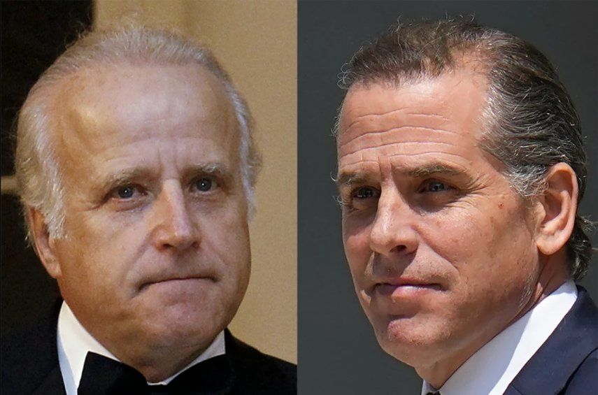 James y Hunter Biden, hermano e hijo del presidente Joe Biden